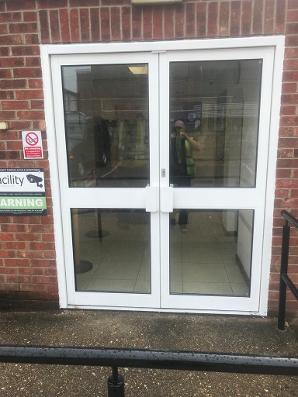 aluminium doors schools
